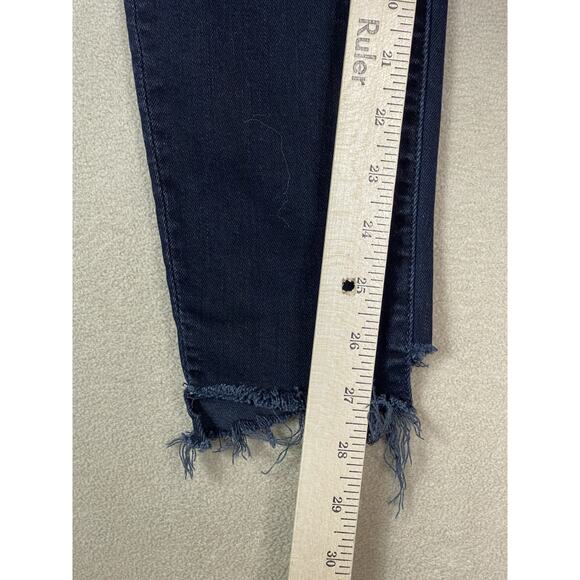 Mother Jeans Womens 28 Dark Blue The Stunner Two Step Fray Raw Hem Stretch Denim - Picture 8 of 15